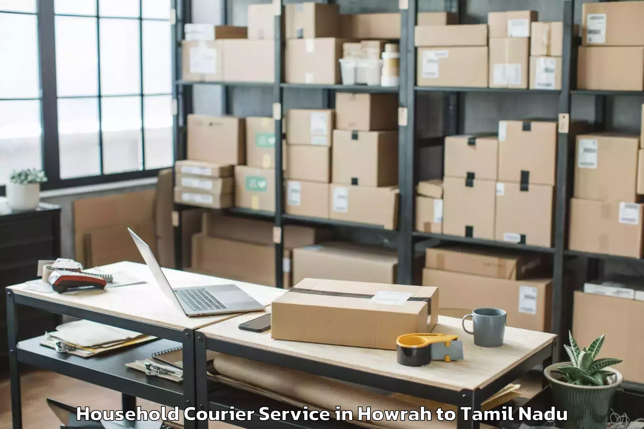 Affordable Howrah to Tenkasi Household Courier